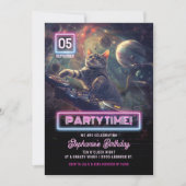 Party Time DJ Cat Dance Party Kaart (Voorkant)