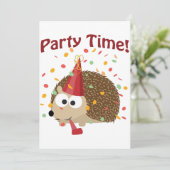 Party Time! Invitation du parti Confetti Hedgehog (Debout devant)