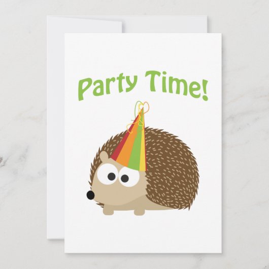 Party Time! Invitation du parti Hedgehog (Devant)
