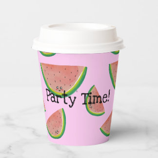 Party Time! Kawaii Watermeloen Papieren beker