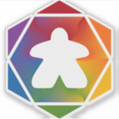 Party Time Meeple Vinyl Sticker (Voorkant)