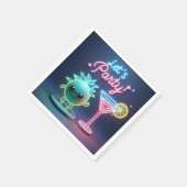 Party Time Neon Green Servet (Hoek)