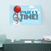 PARTY TIME! Party Possum Grappig Drijvend Opossum Spandoek (Beurs)