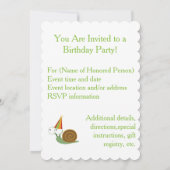 Party Time! Slakkerpartij uitnodigingen (Achterkant)