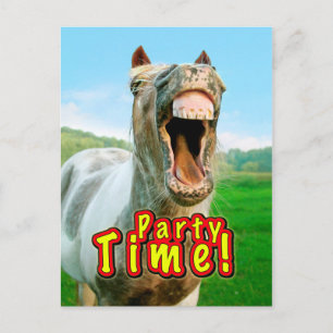 Party Time Uitnodiging Briefkaart