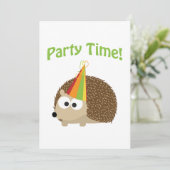 Party Time! Uitnodiging voor egel (Staand voorkant)