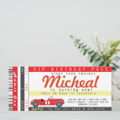 PARTY UITNODIGING AUTOCROSS (Staand voorkant)