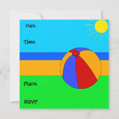 Party Uitnodiging Verjaardag Beach Boys Kinderen (Achterkant)