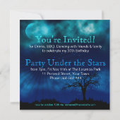 Party Under the Stars Uitnodiging (Achterkant)