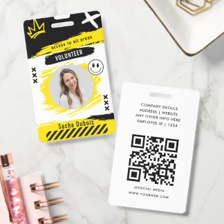 Party VIP Pass QR Code Badge