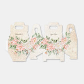 Party Waterverf Perzik Witte Bloemen Elegant Bedankdoosjes (Uitgevouwen)