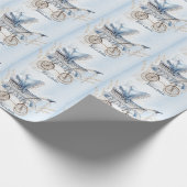 Party Waterverf Schattige Classic Baby Kinderwagen Cadeaupapier (Hoek)