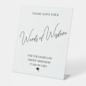 Party Zwart-wit Afstuderen Afstuderen Tafelblad Reclamebord Met Voetstuk (Voorkant)