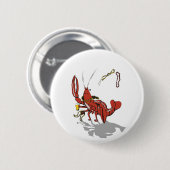 Partydad Crawfish Ronde Button 5,7 Cm (Voorkant /achterkant)