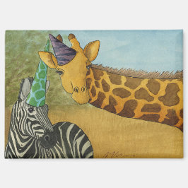 Partydieren: Giraffe / Zebra-magneet 3,5 "x2,5" Magneet