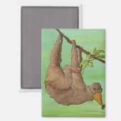 Partydieren: Sloth Magnet 2.5 "x3.5" Magneet (Voorkant / Achterkant)