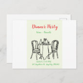 partydiner feestdagenkaart (Voorkant / Achterkant)