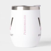 Paruline à vin isolée - Gros logo - Rose (Gauche)