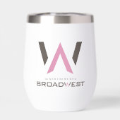 Paruline à vin isolée - Gros logo - Rose (Arrière)