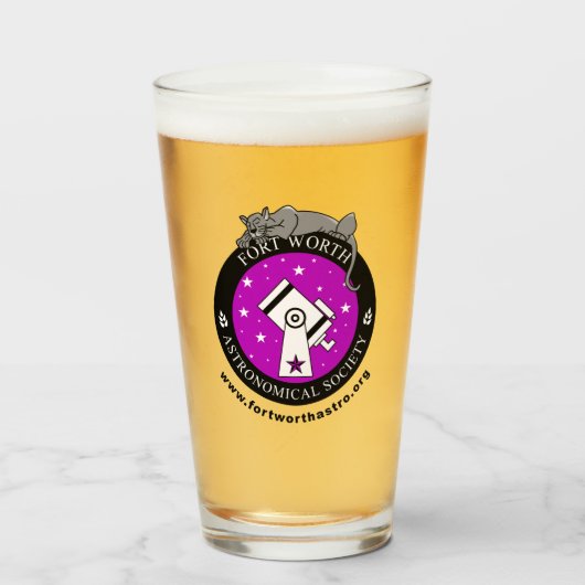 Paruline en verre FWAS officielle 16oz (Devant (rempli))