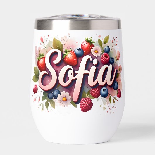Paruline florale Berry personnalisée - "Sofia" (Avant)