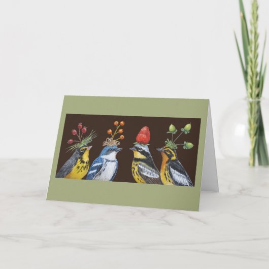 Parulines sur Berry Casquette Carte de nuit (Devant)