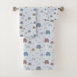 Parure de serviettes de bain à motif de nursery él