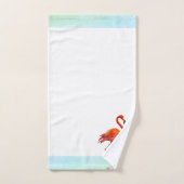Parure de serviettes de bain Flamant Rose debout s (Serviette à main)
