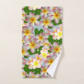 Parure de serviettes de bain Fleurs de frangipanie (Serviette à main)