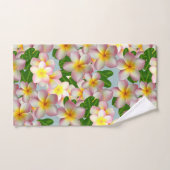Parure de serviettes de bain Fleurs de frangipanie (Serviette à main)