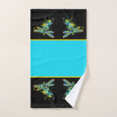 Parure de serviettes de bain Libellule sarcelle éc (Serviette à main)