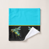 Parure de serviettes de bain Libellule sarcelle éc (Gant de toilette)