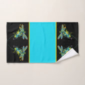 Parure de serviettes de bain Libellule sarcelle éc (Serviette à main)