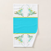 Parure de serviettes de bain Libellule sarcelle éc (Serviette à main)