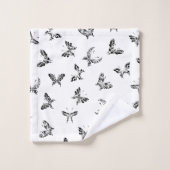 Parure de serviettes de salle de bain Papillons Tr (Gant de toilette)