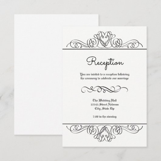 Parure Florale Formel - Invitation de Réception (Devant / Derrière)