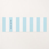 Pas aan met de naam Preppy Blue en White Stripes Yogamat (Voorkant (horizontaal))