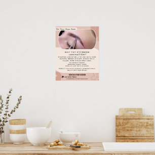 Pas aan Waarom Wenkbrauw Laminatie Studio Service Poster