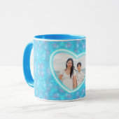 Pas afbeelding aan in Winterblauw hart Mok (Voorkant links)