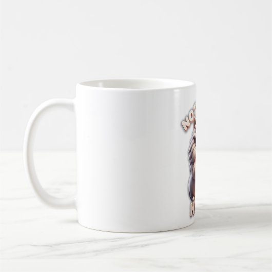 Pas aujourd'hui Chat Grumpy Humain Drôle Café Mug (Gauche)