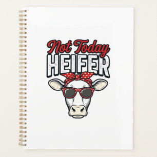 Pas aujourd'hui génisse drôle vache vintage vecteu