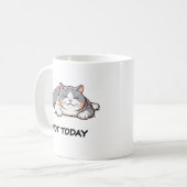 Pas aujourd'hui Mug | Sleeting Funny cat (Devant gauche)