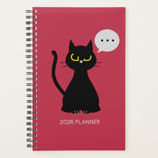 PAS AUJOURD'HUI ! Planificateur de Chat Noir Grinc (Devant)