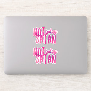 Pas aujourd'hui Satan (2) Sticker en vinyle