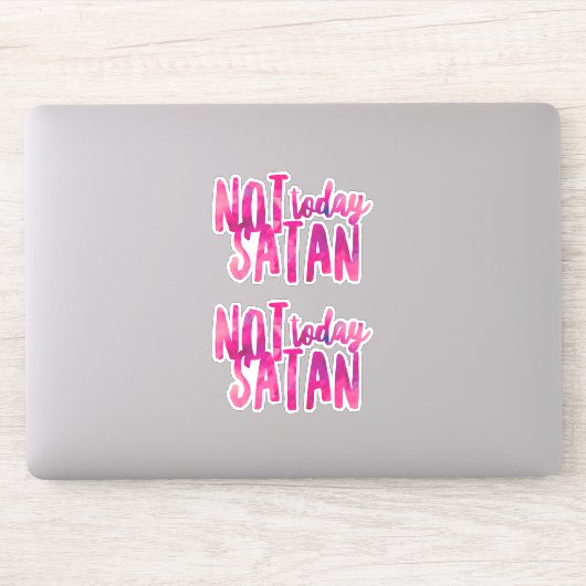 Pas aujourd'hui Satan (2) Sticker en vinyle (Ordinateur)