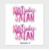 Pas aujourd'hui Satan (2) Sticker en vinyle (Feuille)