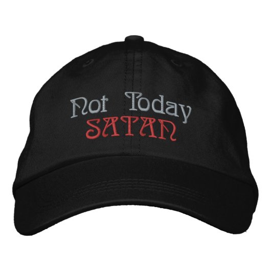 Pas aujourd'hui Satan Basic Casquette ajustable (Devant)