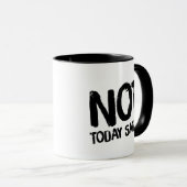 Pas aujourd'hui Satan café Mug (Devant droit)