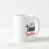Pas aujourd'hui Satan Coffee Mug (Devant droit)