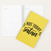 Pas aujourd'hui Satan drôle Spiral Planner (Devant avec enveloppe)